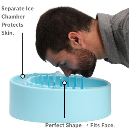 Arauris Facial Cold Plunge Ice Bowl with Separate Chamber for Ice & Breathing Tube - Patented Face Ice Bath Bowl for Cold Water Therapy - Depuffing, Tightening and Brightening Skincare Tool