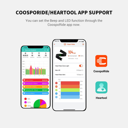 COOSPO Heart Rate Monitor Chest Strap H9Z, HRM Bluetooth 5.0 ANT+,Heart Rate Monitor Chest Sensor with Rechargeable Battery