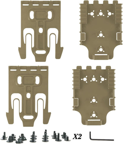 Quick Locking System Kit - QLS 19/22 Platform Attachment for Duty Holsters | Tan, 2 Pcs Set