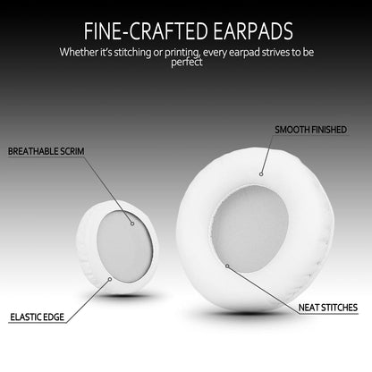 Krone Kalpasmos Universal Replacement 75mm Earpads for Sony, ATHAKG, HifiMan, Philips, Fostex, JVC, Pioneer On-Ear Headphones (List Inside) Headphone Earpads Cover White & Grey