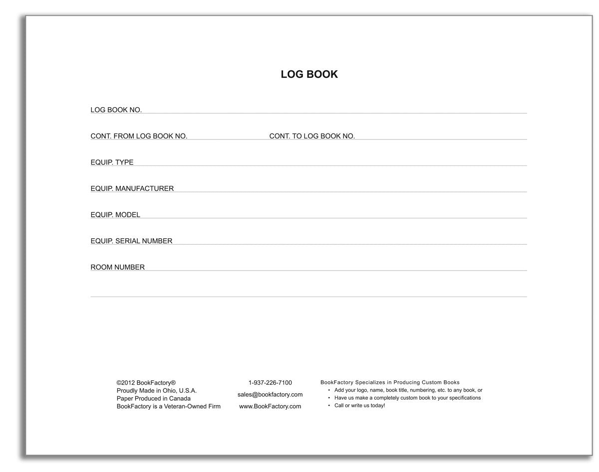 BookFactory Black Maintenance Log Book - 120 Pages 9'' x 7'' Black Imitation Leather Cover Section Sewn Hardbound (Made in USA)