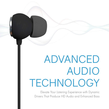 Realm USB-C Earbuds, High Fidelity in Ear Headphones with Built in Microphone, Hands Free Calling & Track Controls, Compatible with iPhone 15, Google, Samsung, Huawei & Other Type C Devices Black
