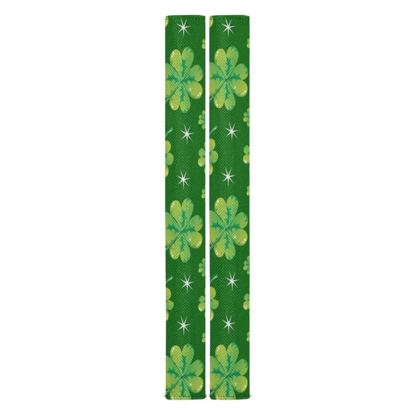 Eionryn St Patricks Day Shamrock Refrigerator Door Handle Covers Clover Stars Green Kitchen Appliances Gloves for Microwave Dishwasher Fridge Door Cloth Protector 2pcs