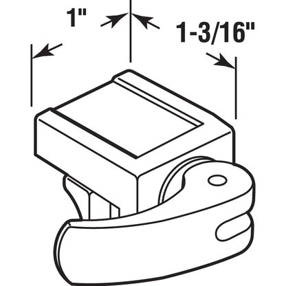 Prime-Line Products U 9809 Sliding Window Lock, 1/2 in, Diecast Construction, White, for Vinyl Windows (Pack of 2)