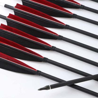 PMZ Archery 31" Mix Carbon Arrow 6pcs 12pcs for Hunting Recurve Bow(12pcs,Without Stickers)