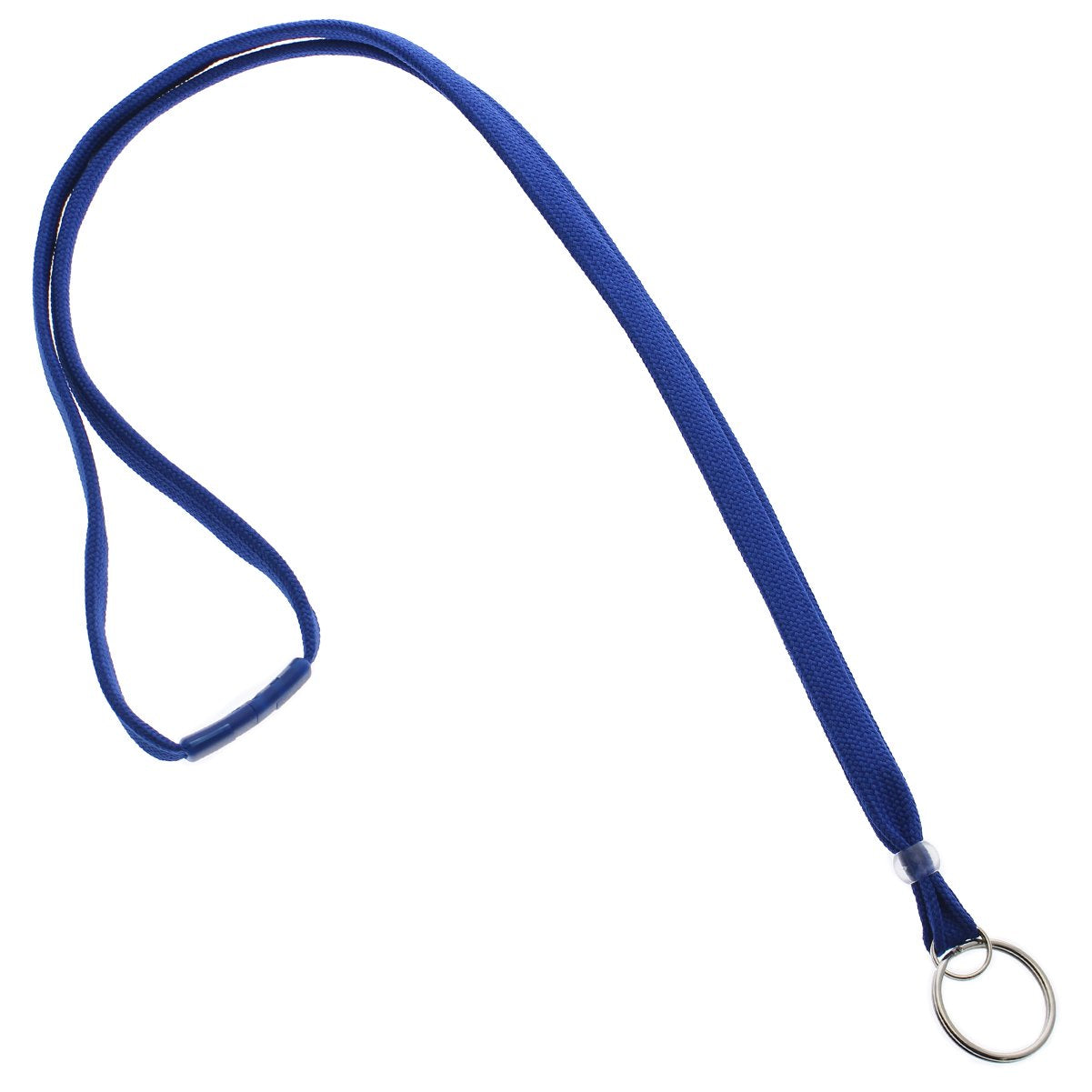 Specialist ID Bulk 100 Pack - Heavy Duty Breakaway Lanyards for Keys and ID Badges with Key Chain Split Ring - Break-Away Clasp and Keychain Keyring/Badge Holder Attachment (Royal Blue)…