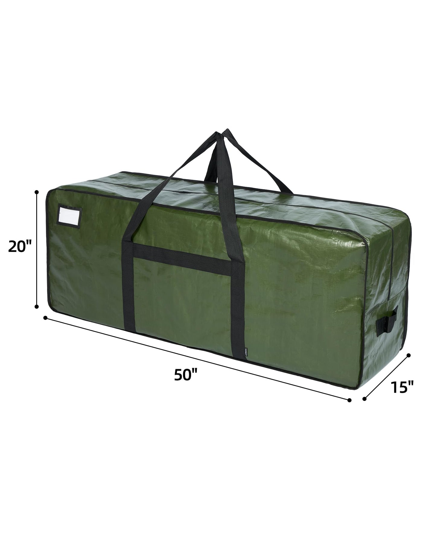 HOMEST Christmas Tree Storage Bag, Fits for 4.5-7ft Xmas Artificials, Zippered Bag with Reinforced Carrying Handles, Green (Bag Only）