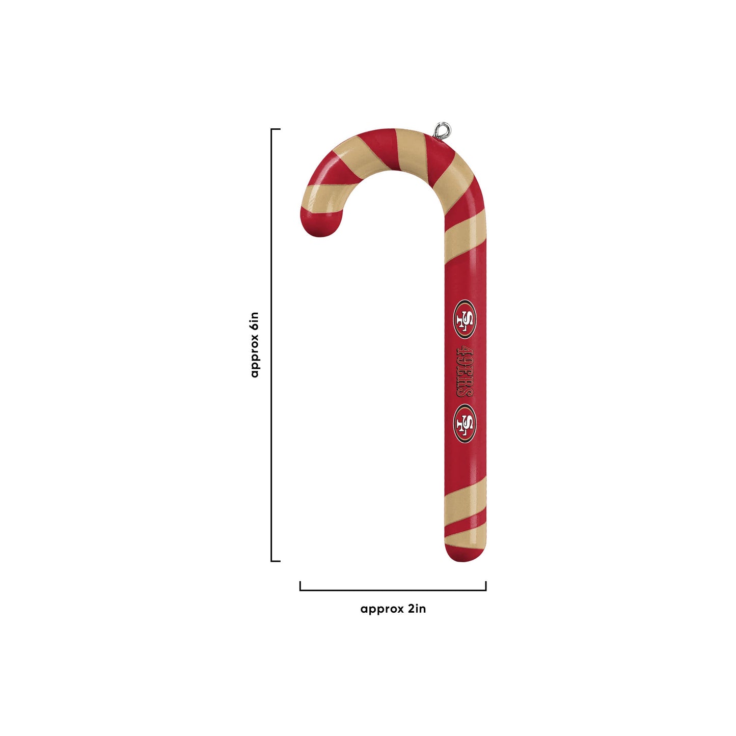 foco NFL 12 Pack Candy Cane Ornament Set