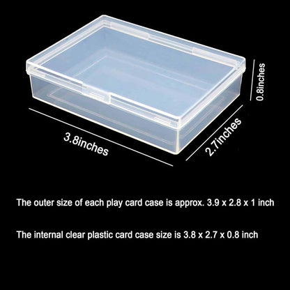 Clear Plastic Playing Card Deck Box - 18 Pcs Organizer for Blank Cards & Trading Cards | Durable Acrylic Storage Solution