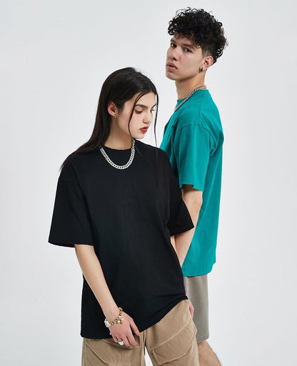 3 Pack Mens Oversized T-Shirts Fashion Loose Fit Crewneck Tshirt Streetwear Heavyweight Short Sleeve Tee Shirt Gym Workout Tops(WTBGBK,L)