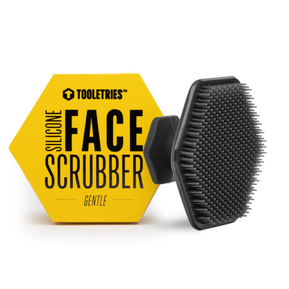 TOOLETRIES Men's Face Scrubber - Premium Silicone Facial Cleansing Brush, Gentle Exfoliator Pad & Soft-Touch Massager - Removes Dead & Dry Skin - Long Lasting Shower Accessories - Sand