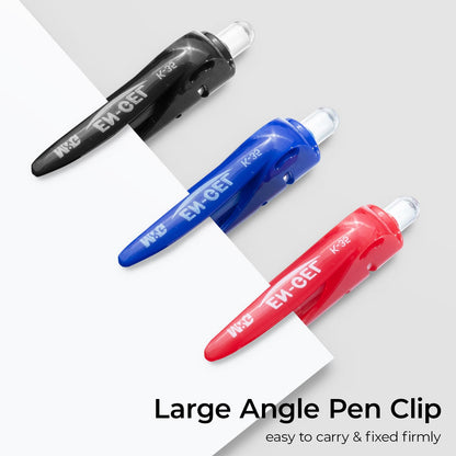M&G 30 Pcs Gel Pens, 0.5mm Fine Point Gel Ink Pen, High Capacity Retractable Rollerball Pens, Gel Ink Pen with Soft Grip for Smooth Writing Office School (21 Black+6 Blue+3 Red)