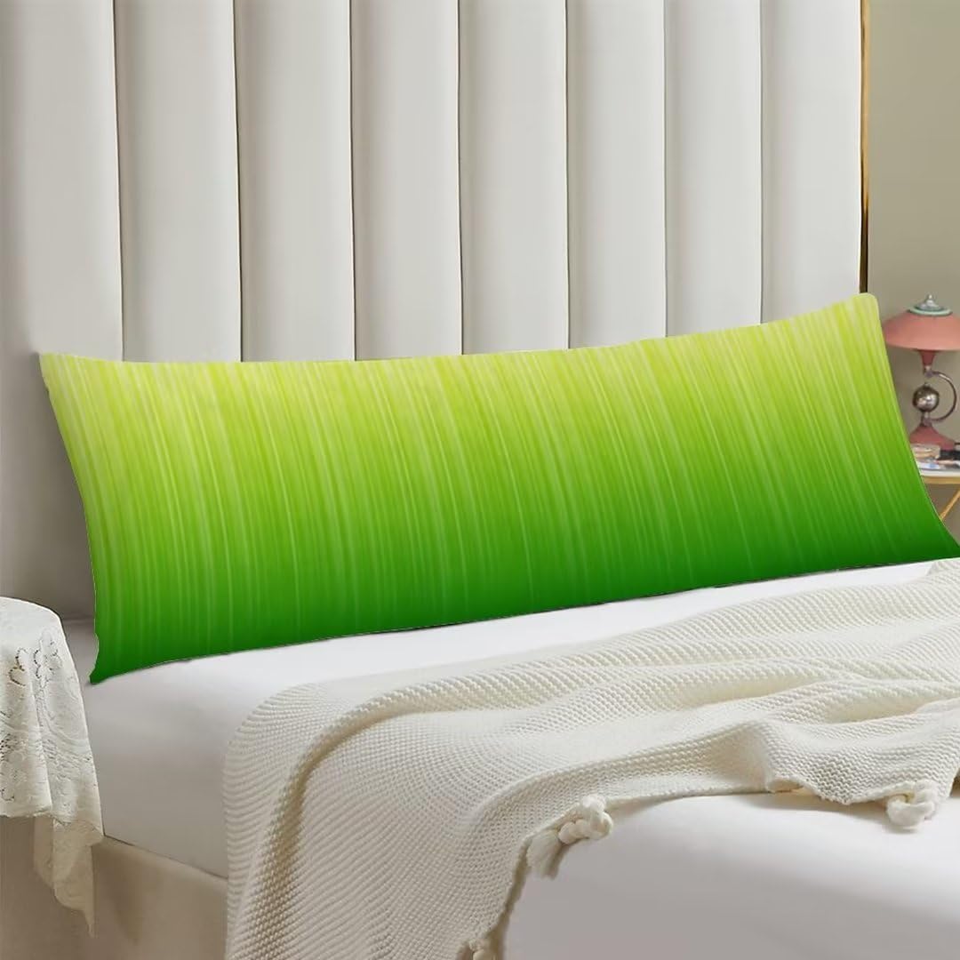 Lime Green Decorative Body Pillow Cover Luxury Throw Pillow Covers Modern Long Pillow Case Protector with Hidden Zipper Soft Rectangle Bed Pillowcases Cushioned for Bedroom,Couch,Home Gifts 20"x54"