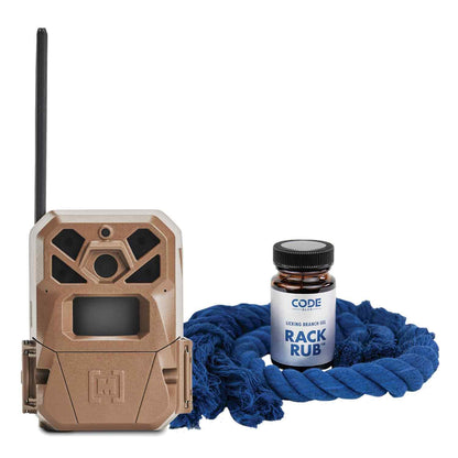 Moultrie Edge 2 Cellular Trail Camera Scout-N-Scrape Kit, Camera and Code Blue Rope a Dope Bundle