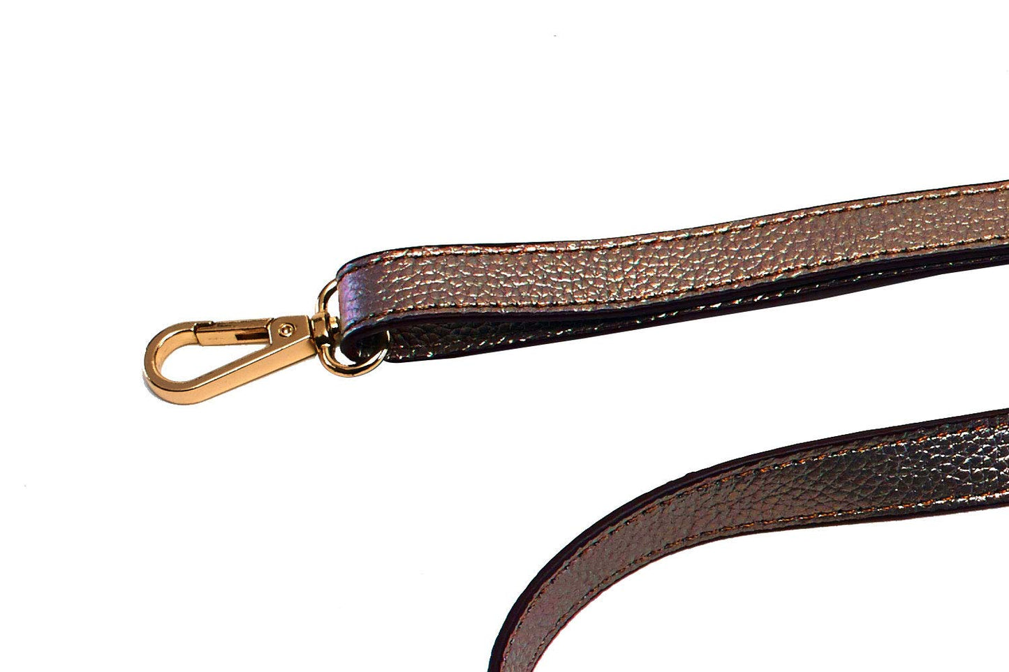 VanEnjoy Full Grain Leather Adjustable Replacement Strap Cross Body Bag Purse, 26-51 inch Gold Hardware - 1.8 CM Width (Black-Silver Metal With Tasse) (Bronze)