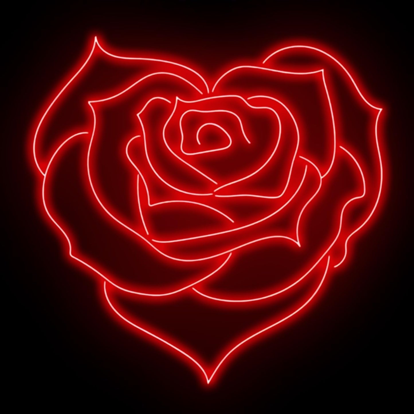 Heart Rose Neon Sign, Heart Rose Led Sign, Wedding Wall Decor, Valentine'S Day Decorations Gifts for Lover,Bedroom Bar Living Room Party, Wedding Anniversaries Party, Marriage Proposal