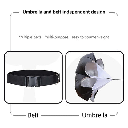 "N/A" 2 Umbrella Running Parachute Speed Training 56 inch Speed Training Resistance Parachute for Kids Youth and Adults Weight Bearing Running and Fitness Core Strength Training