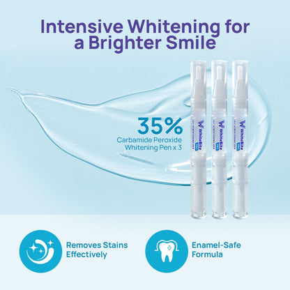 Whitebite Pro Teeth Whitening Kit | Safe for Sensitive Teeth | 32X LED Light, 3 Whitening Pens & 1 Remineralizing | Pen Powerful Tooth Stain Remover