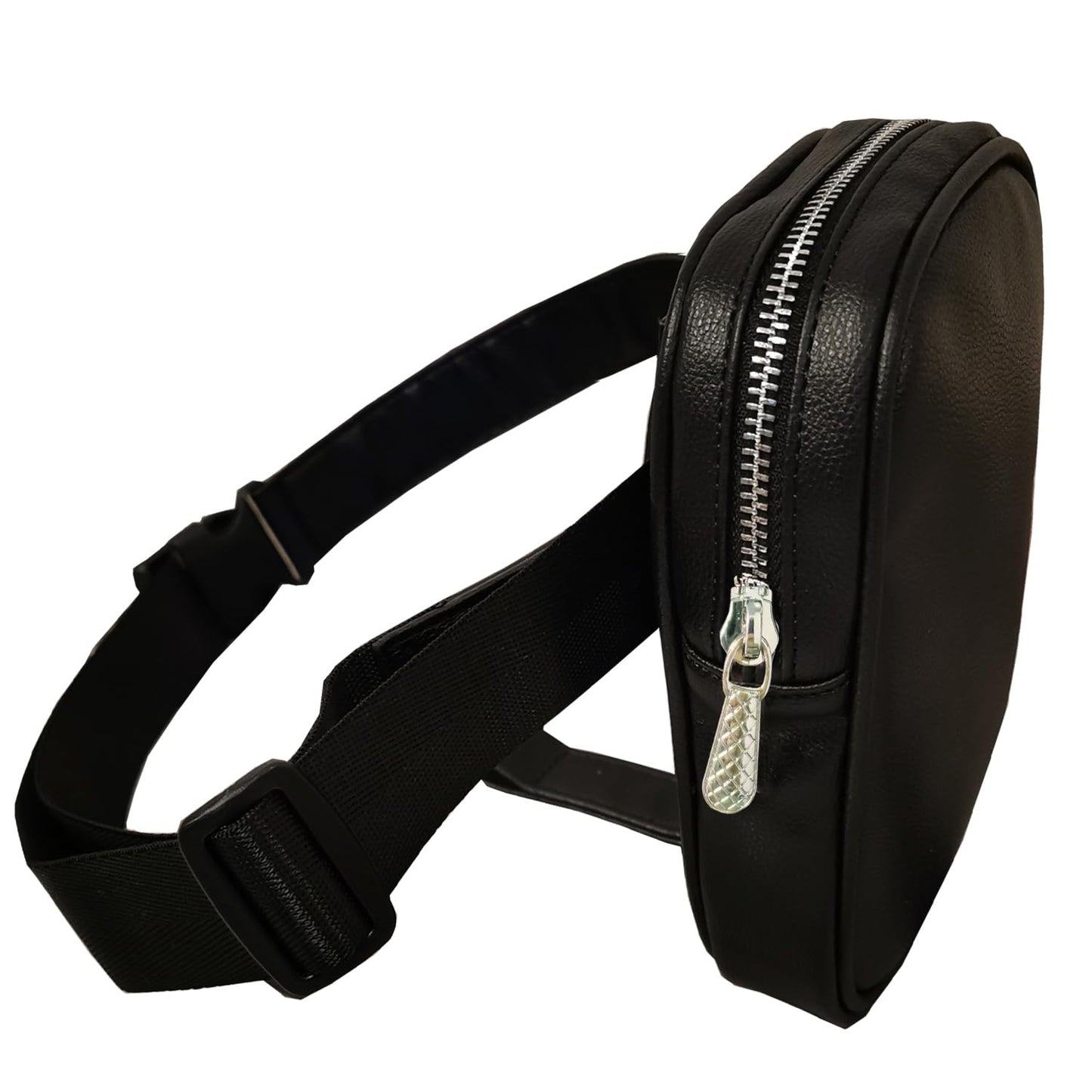 Larswon Leg Bag Leg Harness Bag PU Leather Thigh Bag Hip Bag Fanny Pack Thigh Harness Women, Black, Small, Waist Pack