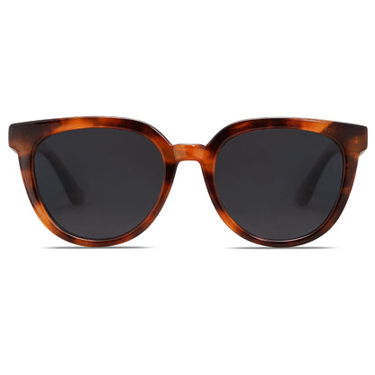 SOJOS Trendy Cat Eye Round Polarized Sunglasses for Women Fashion UV Protection Sunnies Sunglasses SJ2175