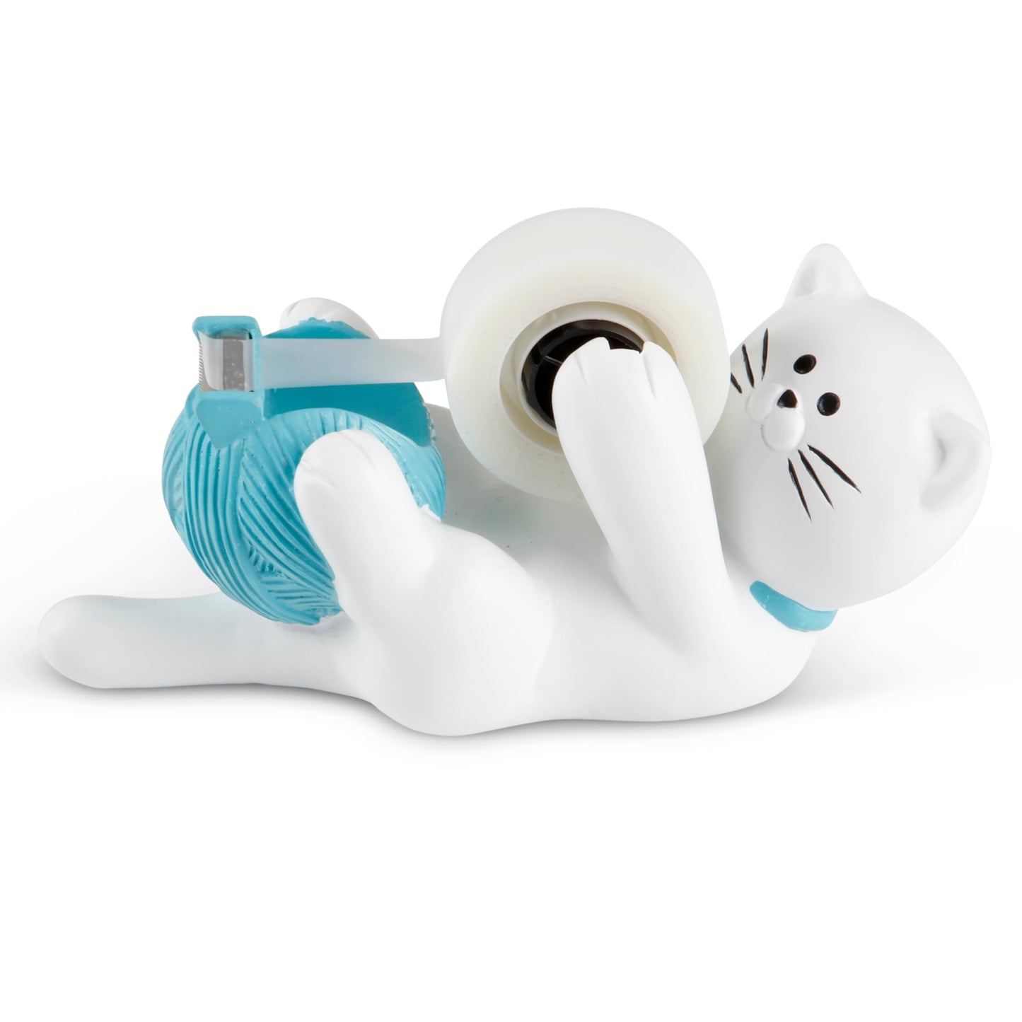 Chapman & Grand Kitty Cat Tape Dispenser (White/Turquoise), Patented