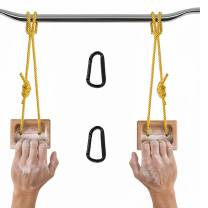 1 Pair Wooden Hangboard for Climbing Training – Dual-Pocket Grip Blocks for Finger Strength, Grip Power & Climbing Conditioning – Portable Beech Wood Fingerboard