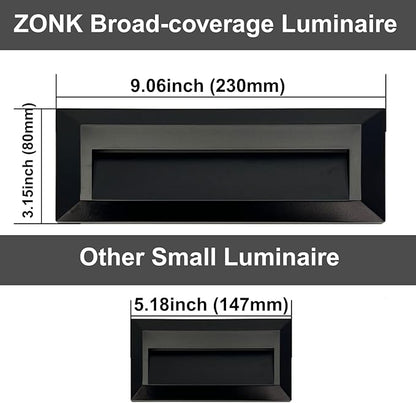 ZONK LED Step Stair Lights 110V-240V, 2W Line Voltage Outdoor Indoor Non-dimmable 4000K Stairway Deck Lights Fixture for House Hallways (6 Pack)