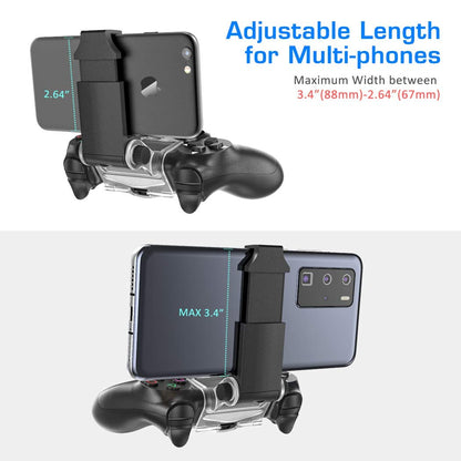 OIVO PS4 Controller Phone Mount Clip - Mobile Gaming Clamp Bracket Holder with Adjustable Stand for Dualshock 4 Controllers