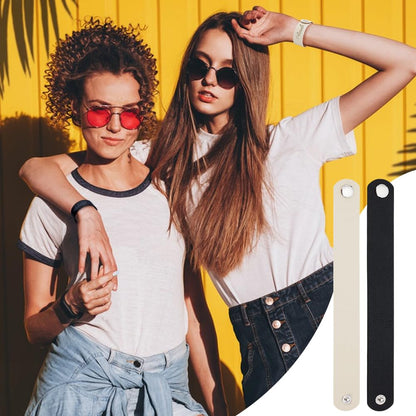 PH PandaHall 20pcs 5 Colors PU Leather Bracelets, 8-3/4 x 1 inch Plain Leather Snap Bracelets Blank Wrist Leather Cuffs Leather Straps with Snaps for DIY Crafts Wristbands Men Women Jewelry Making