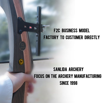 Sanlida Noble Standard Beginner & Intermediate Recurve Bow and Arrows Kit for Adult and Youth, Wooden Takedown Recurve Bow Package for Training, Practice & Competition RH Only (68", 32lbs)
