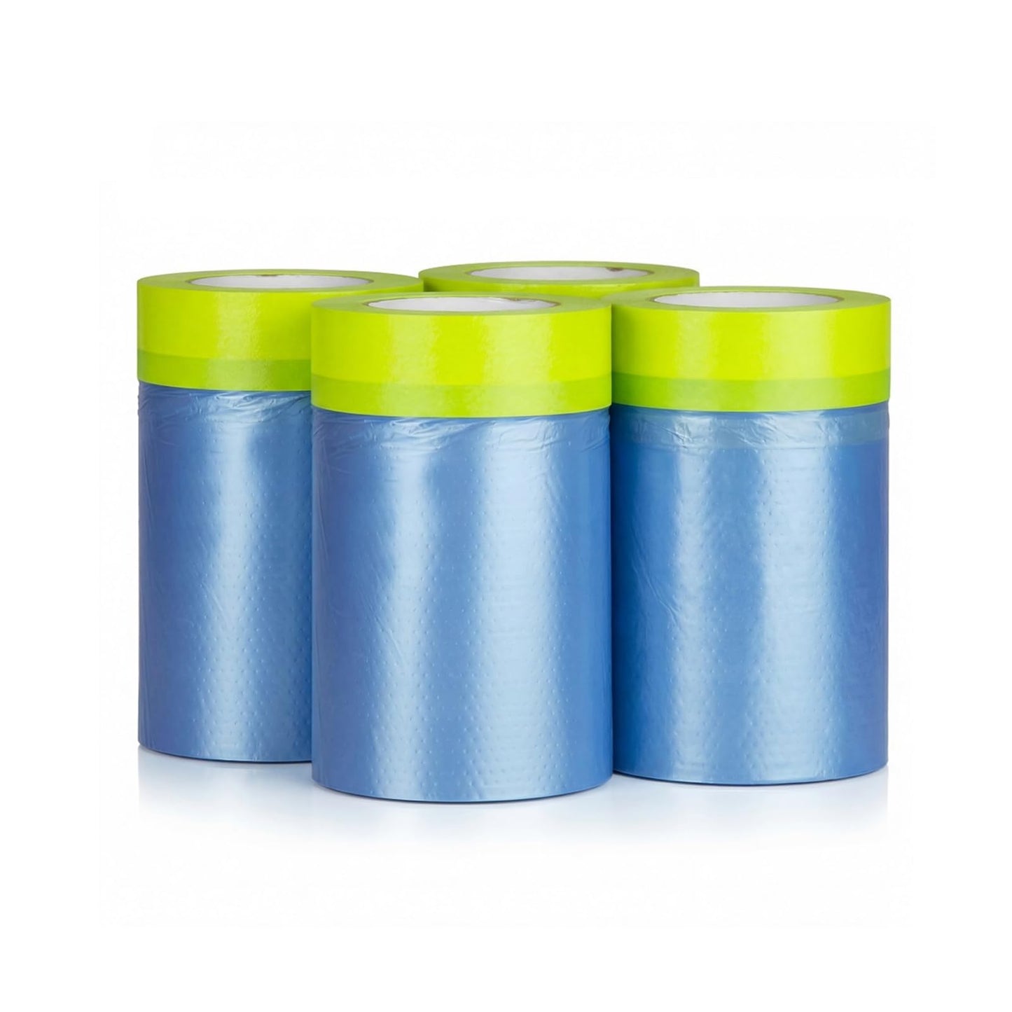 Tavira Pre - Taped Masking Film for Painting, 22 inch x 66 feet x 4 Rolls Painters Plastic Sheeting with Automotive Paint Tape and Drape for Covering Cars, Walls, Furniture and Windows Protection