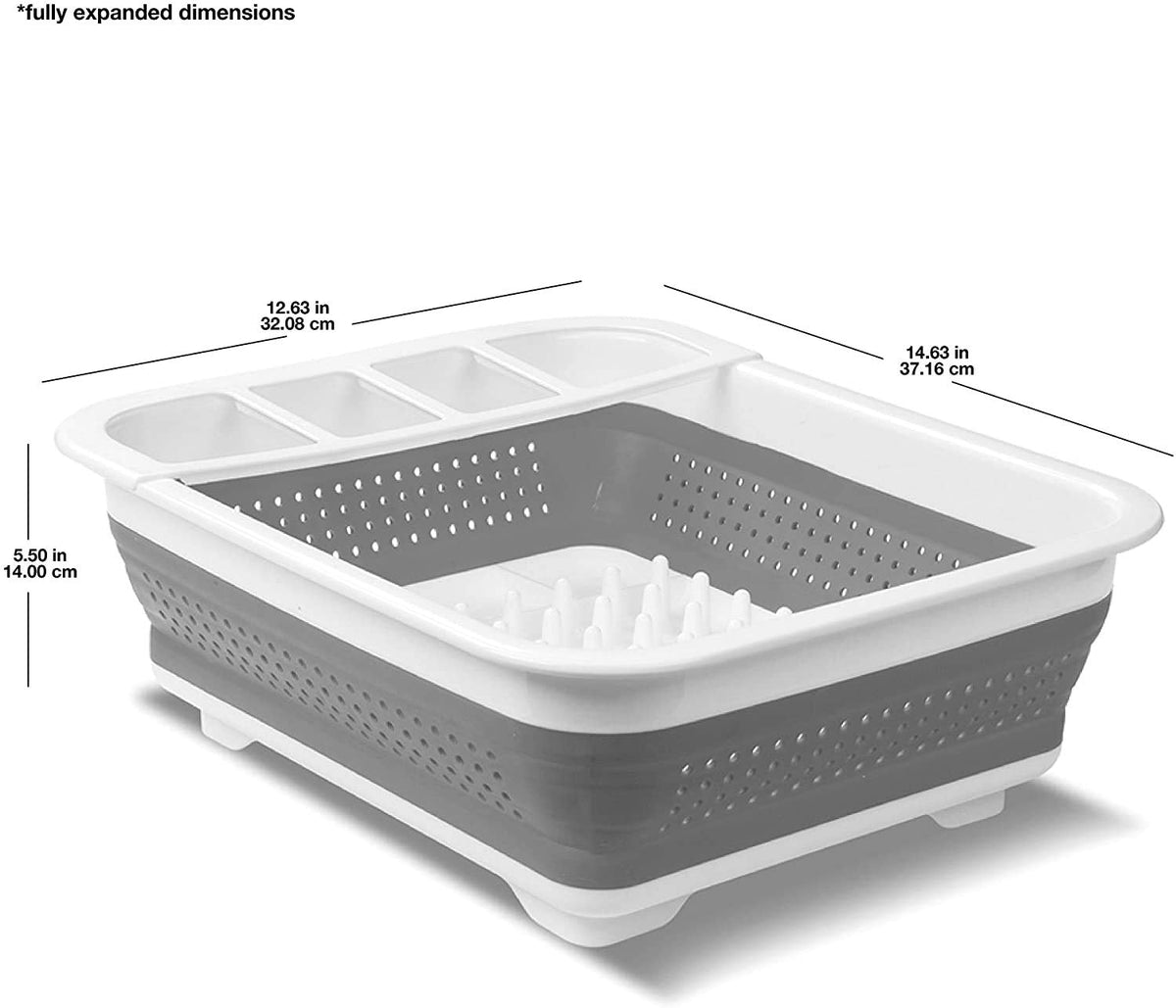madesmart Collapsible Drying Dish Rack | SINKWARE Collection | Easy Storage | BPA-Free