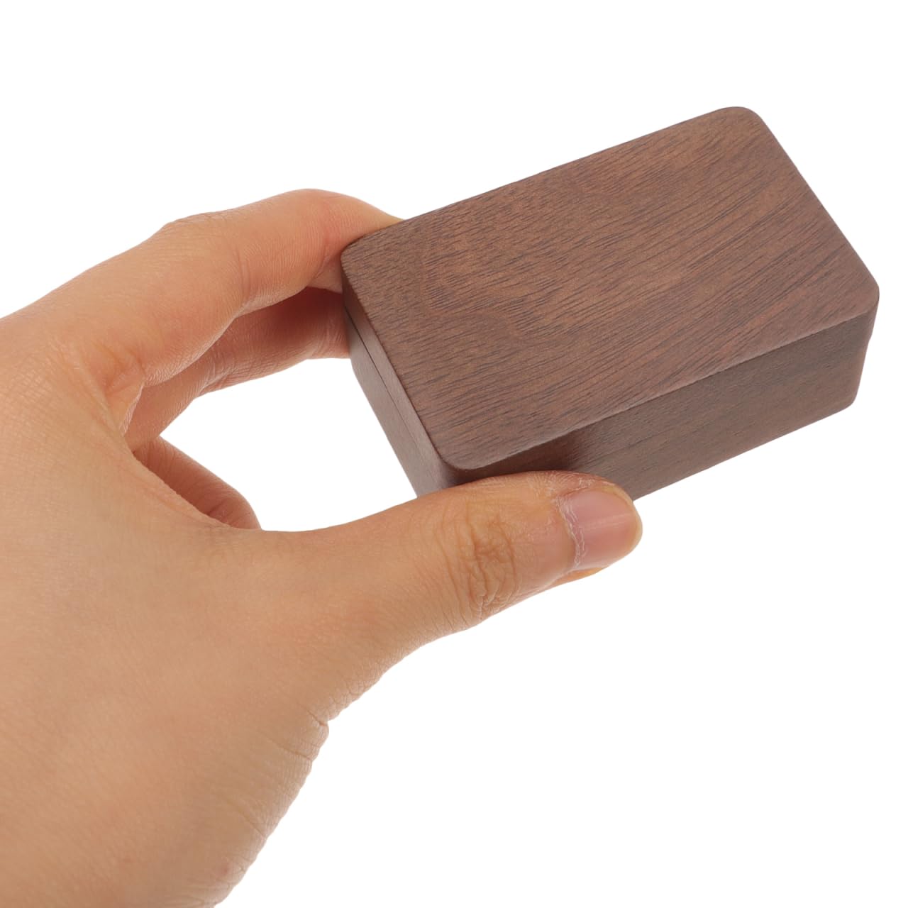 WOFASHPURET Walnut Storage Box for Men Jewelry Organizer Small Cufflink Box Case with Tie Clips Holder Compact Design for Home Office