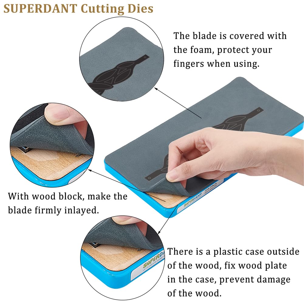 SUPERDANT Leather Bracelet Cutting Dies Leaf Cuff Bracelet Leather Die Cutter Faux Leather Die Cuts Machine Leathercraft Punch Tool for Wristband Jewelry Making DIY Wooden Dies for Crafters
