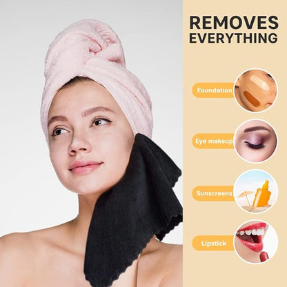 SUNLAND Microfiber Face Cloth Reusable Makeup Remover Facial Cleansing Towel