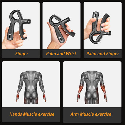 Strengthener Hand Grip Trainer Number Counter Forearm Finger Wrist Gripper Exerciser 5-60kg Adjustable Stretcher Squeezer Workout