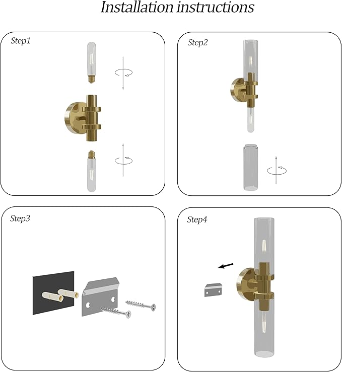 Rechargeable Battery Wall Sconce Set of Two, 8000mAh Cordless, Dimmable, Timer, Remote, Touch Control, 3000K, USB-C Charging for Living Room Gold with White Lampshade (Include 4 Special Bulbs)