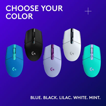 Logitech G305 LIGHTSPEED Wireless Gaming Mouse, Hero 12K Sensor, 12,000 DPI, Lightweight, 6 Programmable Buttons, 250h Battery Life, On-Board Memory, PC/Mac - White