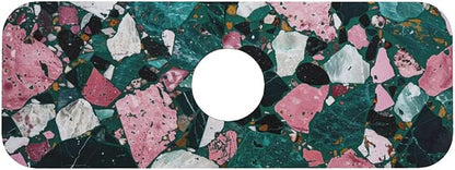 Faucet Draining Mat For Kitchen Sink, Terrazzo Dark Green Diatom Mud Absorbent