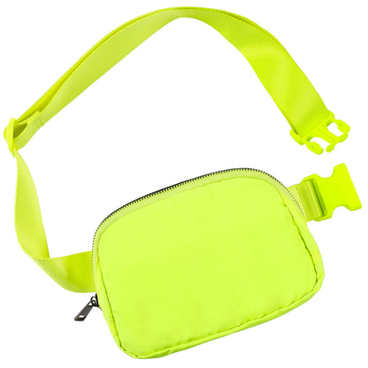 ODODOS Unisex Mini Belt Bag with Adjustable Strap Small Fanny Pack for Workout Running Traveling Hiking, Black
