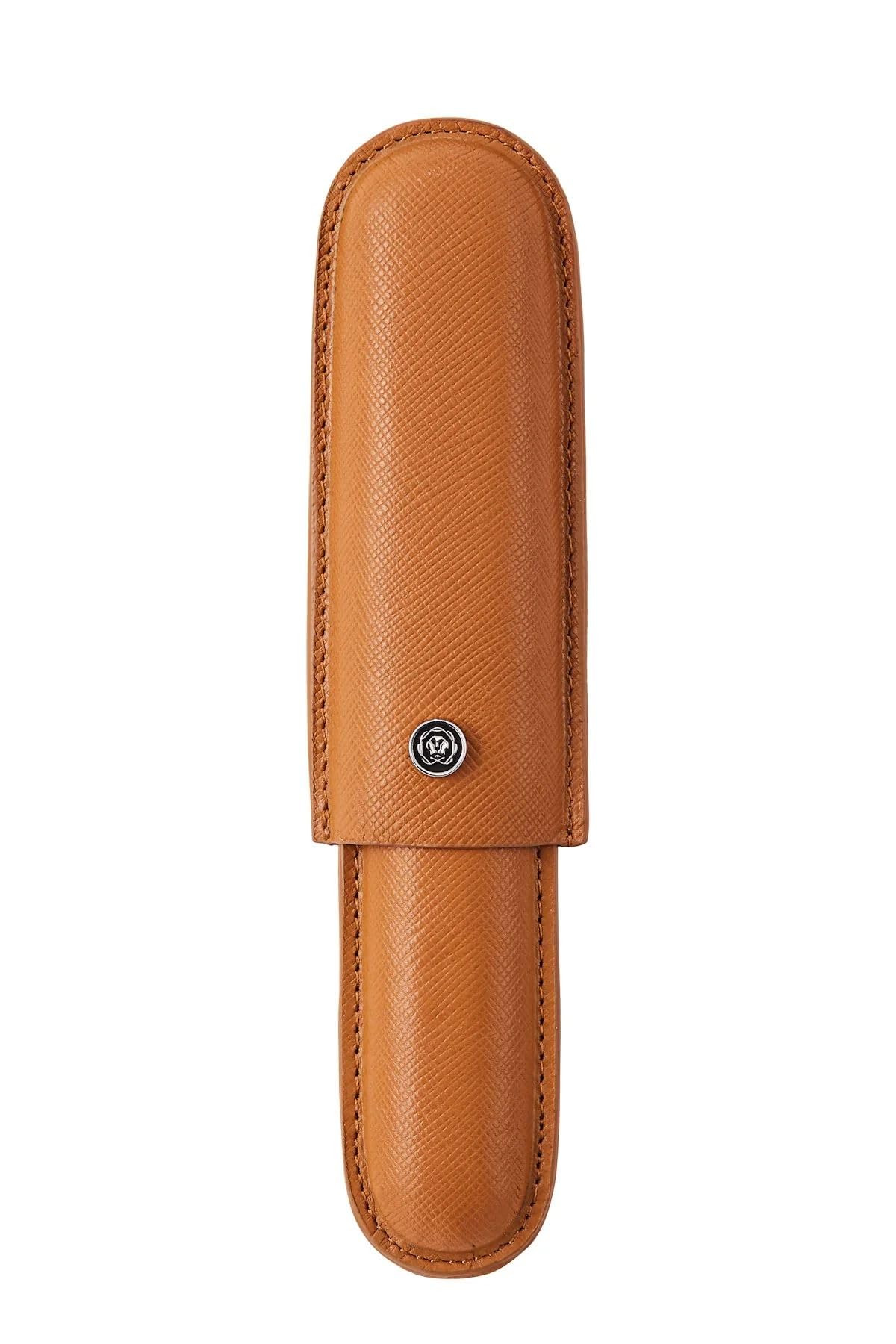Cross Cigar Style Single Pen Case, Pen Pouch for Business, Travel & Gifting, Genuine Saffiano Leather, Gift Box Presentation - Mocha