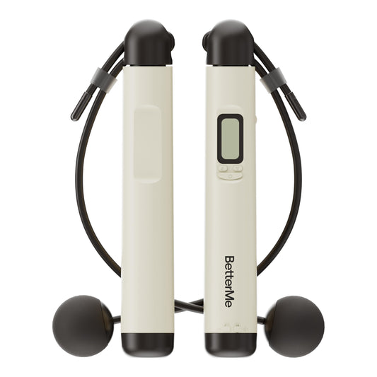 BetterMe Cordless Jump Rope with Counter - Tracks Jump Count & Workout Duration - Height Adjustable Jump Rope for Women and Men - Cordless Indoor Workout