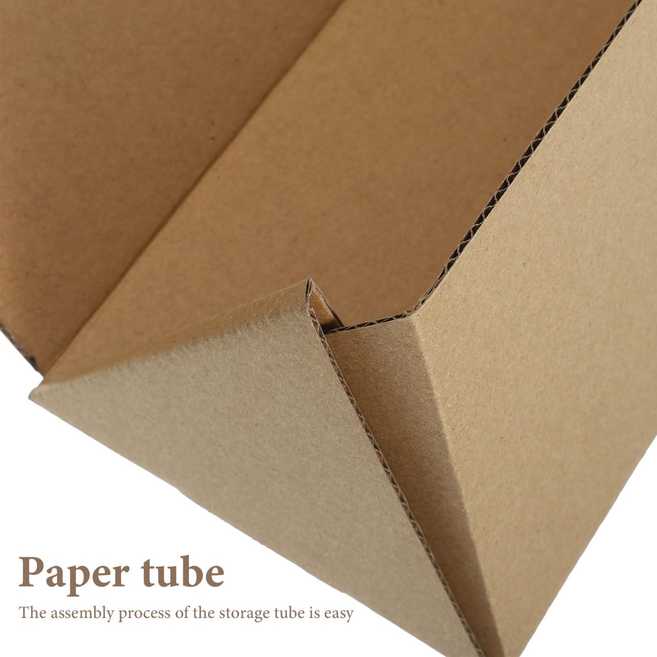 TOPPERFUN 10Pcs Triangle Carton Long Cardboard Box, 3x3x14in Kraft Paper Storage Box, Express Packaging Carton Red Wine Long Strip Packaging Tube for Mailing Blueprints Artworks Crafts Poster Tube