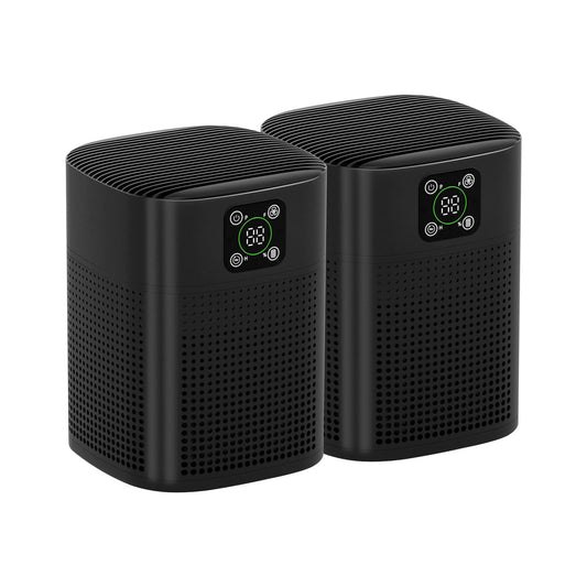 Air Purifiers for Bedroom, Honeyuan H13 HEPA Air Purifier for Home Large Room 600 sqft, Air purifiers with 360°Air Intake, 3 Fan Speeds, 3-Stage Filtration, White