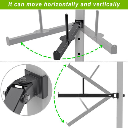 SELEWARE Belt Squat Lever Arm for 3" x 3" Power Cage with 5/8" or 1" Hole, Squat Rack Attachment Fit 1'' and 2'' Weight Plates Allow Both Vertical and Sideways Movements
