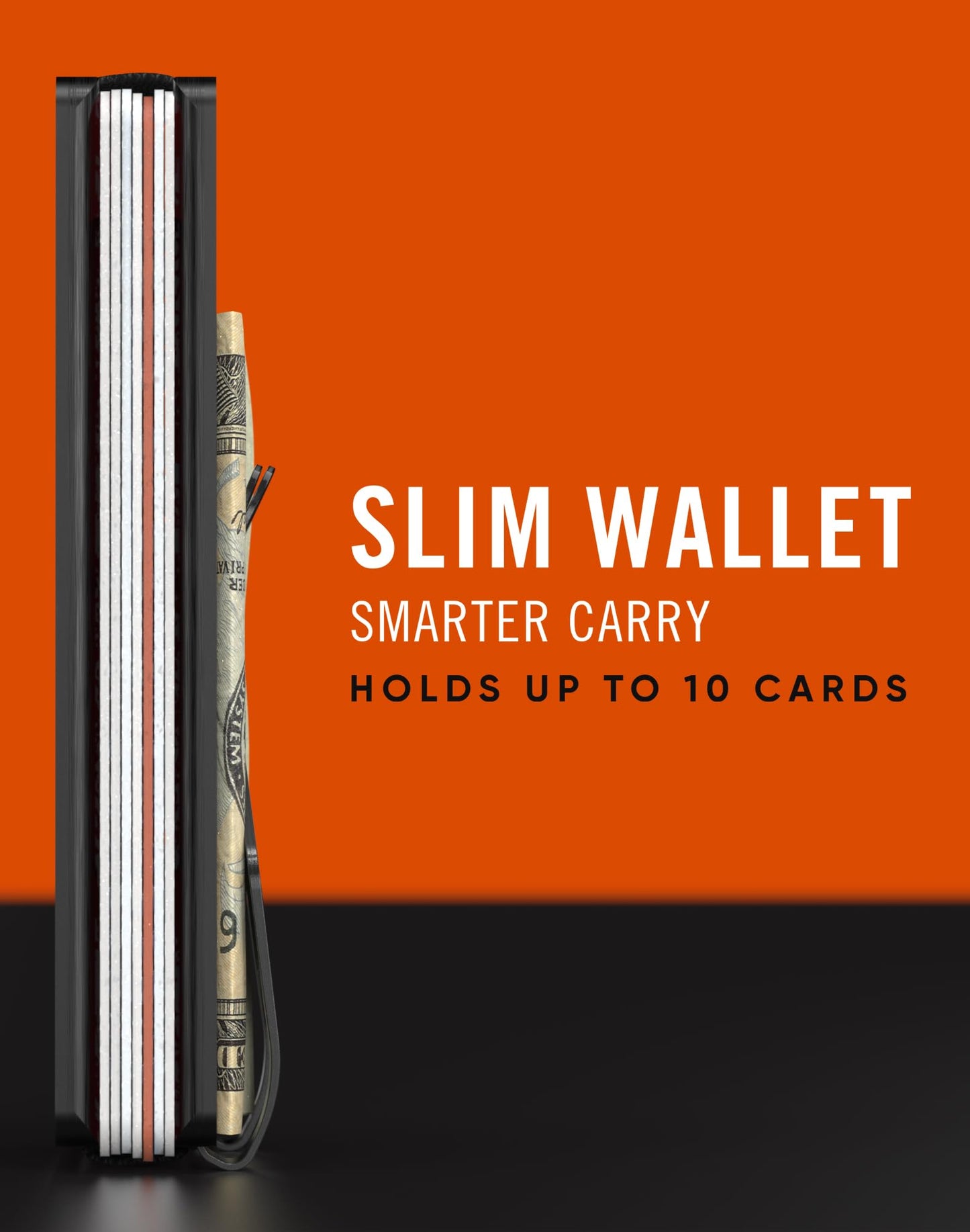 Minimalist Wallet for Men, RFID Blocking with Money Clip, Card Holder, Front Pocket Design, Slim Wallet, Carbon Fiber