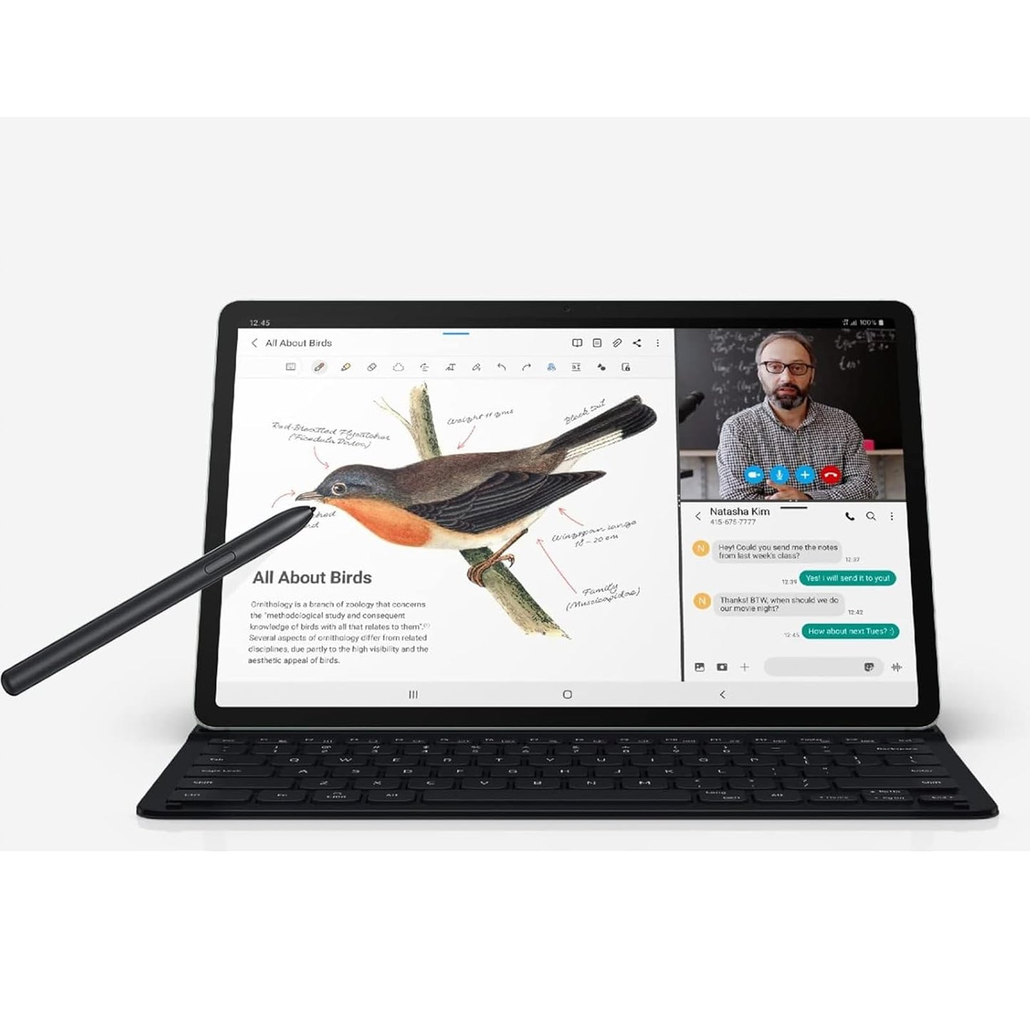 Mystic Black Tab S7 FE Pen for Samsung Galaxy Tab S7 FE SPen Stylus Pen Replacement + Free 5 Tips for Samsung Galaxy Tab S7 FE Stylus S Pen