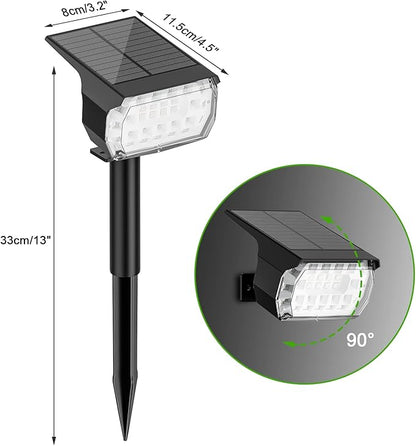 LANSOW Solar Spot Lights Outdoor Color Changing, 7 Modes/4 Pack, Waterproof, Solar Powered Flood Lights for Outside Yard Garden Pathway