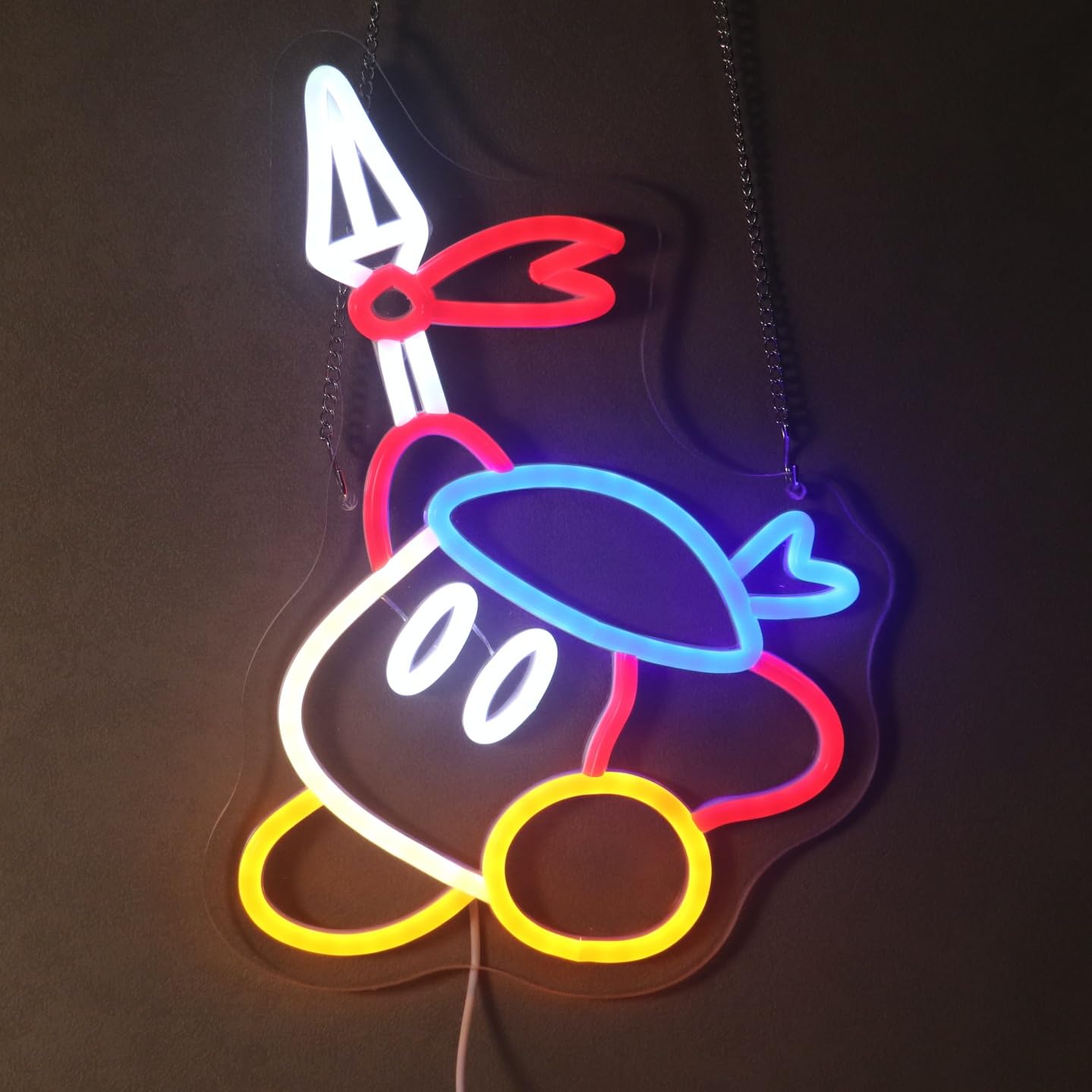 Gaming Neon Sign for Kids Bedroom Game Room, LED Anime Neon Sign Wall Art for Gaming Setup, Man Cave, Dorm or Bedroom Decor, Dimmable USB, Gift for Gamers Teens, Boys, Kids(spearboy)