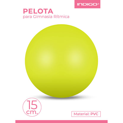 DRUNA Ball for Rhythmic Gymnastics | Ideal for Training and Competition | Two Sizes (Neon Yellow, 15 cm)